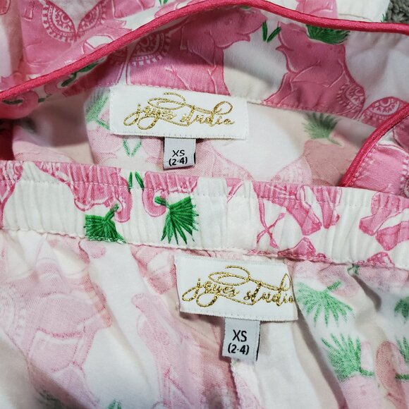 Jaye's Studio Pink Elephant Top Shorts Pajama Set - XS - Picture 3 of 9